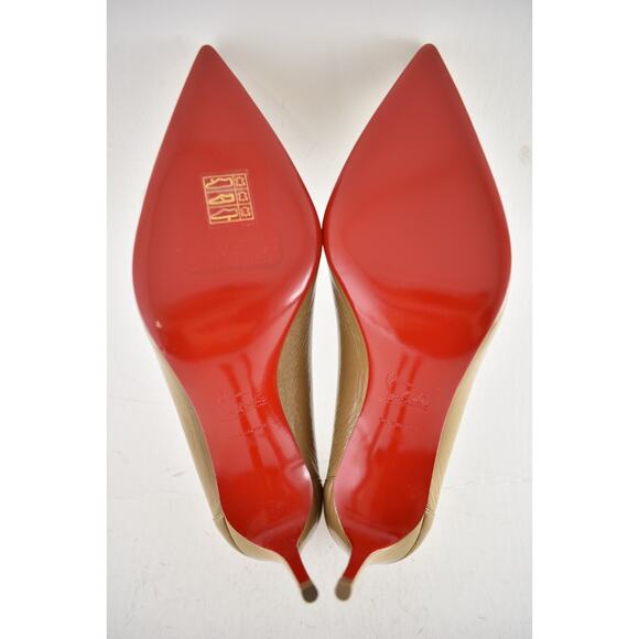 Christian Louboutin Sporty Kate 85 Lionne Beige Patent Classic Heel Pump 40 - Picture 13 of 13